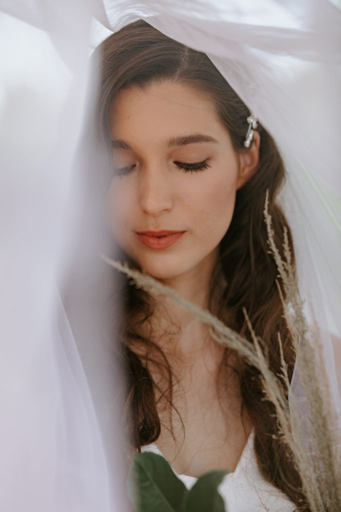 bride pictures under veil